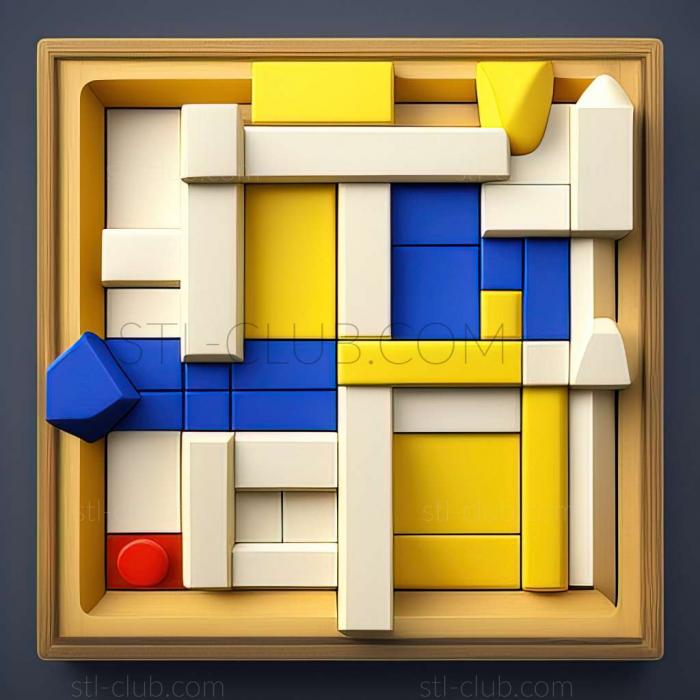 3D model Piet Mondrian (STL)